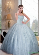 2015 Wholesale Sweetheart Ball Gown Quinceanera Dresses with Beading