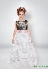 Sweet A Line Scoop Camo Flower Girl Dresses with Bowknot
