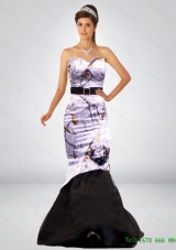 New Mermaid Camo Prom Dresses with Hand Made Flower and Sashes