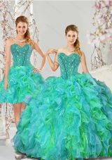 2015 Summer Beautiful Sweet 16 Dresses with Beading and Ruffles