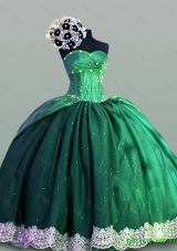 Custom Make Sweetheart Lace Quinceanera Dresses in Taffeta for 2015
