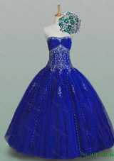 Simple Strapless Beaded Custom Make Quinceanera Dresses for 2015