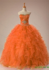 Custom Make Sweetheart Beaded Quinceanera Dresses in Organza for Fall