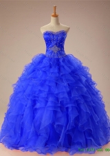Custom Make Beaded and Ruffles Quinceanera Dresses in Organza for Fall