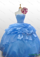 2015 Custom Make Strapless Quinceanera Dresses with Paillette and Ruffled Layers for Fall