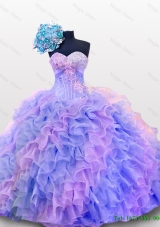 Custom Make Beaded and Sequins Sweetheart Quinceanera Dresses for 2015