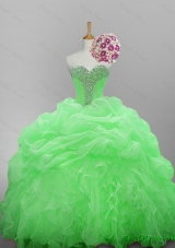 Custom Make Beaded Quinceanera Dresses in Organza for 2015