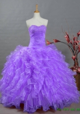 2015 Summer Ball Gown Sweetheart Beading Quinceanera Dresses for Winter