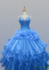 In Stock Beaded Quinceanera Dresses with Ruffled Layers for 2015 for Winter