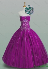 2015 Real Sample Strapless Beaded Quinceanera Dresses with Appliques