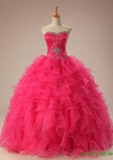 Real Sample Sweetheart Quinceanera Dresses with Beading and Ruffles for 2015