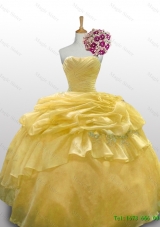 2015 Real Sample Ball Gown Quinceanera Dresses with Appliques Layers