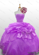 2015 Real Sample Quinceanera Dresses with Beading and Paillette