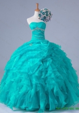 2015 Real Sample Beaded Quinceanera Dresses in Organza