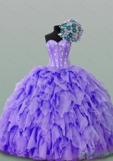 Real Sample Quinceanera Dresses with Beading and Ruffles for 2015
