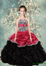 2016 Lovely Spring Strapless Mini Quinceanera Dresses with Zebra and Ruffles