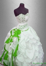 New arrival Gorgeous Discount Ball Gown Beaded Sweet 16 Gowns with Pick Ups