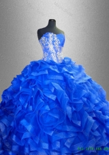 Beaded Sweetheart Luxurious Quinceanera Gowns with Ruffles for 2016