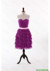 Discount Lovely Perfect Short Prom Dresses with Bowknot and Ruffled Layers