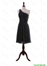 Elegant Discount One Shoulder Black Short Prom Dresses