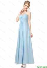 Cheap Ankle Length Sweetheart Prom Dresses in Light Blue