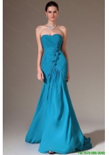 New Style Beautiful Luxurious Column Sweetheart Prom Dresses with Brush Train
