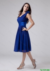 2016 Wonderful One Shoulder Belt Short Prom Dress in Royal Blue