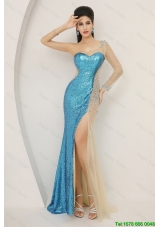 Luxurious Sequined Multi Color Prom Dresses with Long Sleeve
