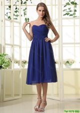 New Arrivals Hot Sale Royal Blue Prom Dresses with Ruching for 2016