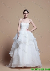 2016 Spring Designer Ball Gown Sweetheart Wedding Dresses with Ruching