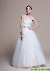 2015 Winter Popular A Line Sweetheart Wedding Dresses with Ruching