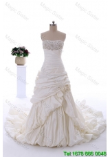 2015 Winter Classical Court Train Wedding Dress with Beading