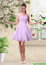 Exclusive Straps Beaded Prom Dresses with Mini Length