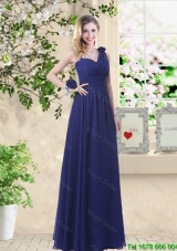Classical Hand Made Flowers Prom Dresses with Asymmetrical