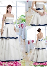Classical A Line Strapless Wedding Gowns with Belt