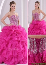 2016 Beautiful Fuchsia Ball Gown Sweetheart Quinceanera Dresses