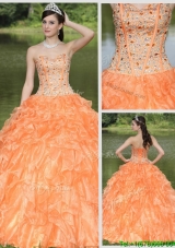 2016 Beading and Ruffles Layered Quinceanera Gowns