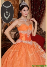 Exquisite Orange Red Custom Make Quinceanera Dresses with Beading and Appliques