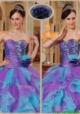 2016 Gorgeous Multi Color Quinceanera Dresses with Beading and Ruffles