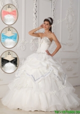 Luxurious White Ball Gown Sweetheart In Stock Quinceanera Dresses