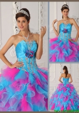 2016 Classical Ball Gown Appliques Quinceanera Dresses in Multi Color