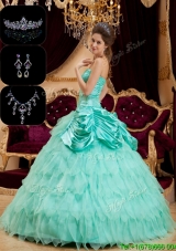 Luxurious Strapless Plus Size Quinceanera Dresses with Pick Ups and Ruffles