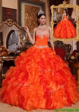 Gorgeous Ball Gown Appliques and Beading Plus Size Quinceanera Dresses