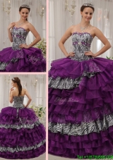 Brand New Sweetheart Beading Quinceanera Dresses in Purple