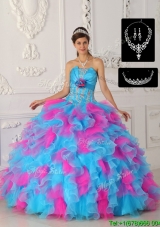 Perfect Multi Color Ball Gown Wholesale Quinceanera Dresses with Appliques