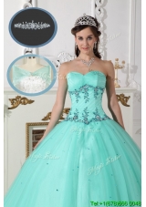Modest Green Sweetheart Wholesale Quinceanera Gowns with Beading
