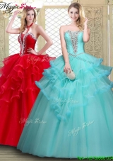 Perfect Sweetheart Vestidos de  Quinceanera Dresses with Beading and Ruffles