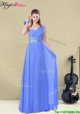Best One Shoulder Bridesmaid Dresses with Ruching and Belt