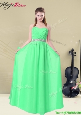 2016 Summer Gorgeous Sweetheart Floor Length Bridesmaid Dresses with Ruching and Belt