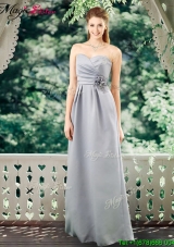 Romantic Empire Sweetheart Bridesmaid Dresses with Hand Made Flowers